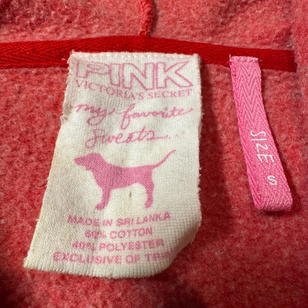 Y2K Vtg RARE Victoria's Secret PINK Love Pink & Rock n' Roll 86 Tour Hoodie Sz S - Picture 3 of 10